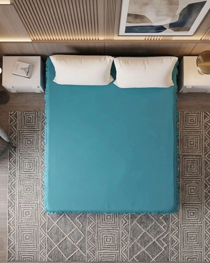 FALDON DE CAMA ESTILO MODERNO Y AJUSTE PERFECTO KING 180X200 CM - 5