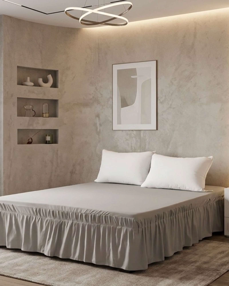 FALDON DE CAMA ESTILO MODERNO Y AJUSTE PERFECTO PLAZA Y MEDIA 105X200 CM - 2