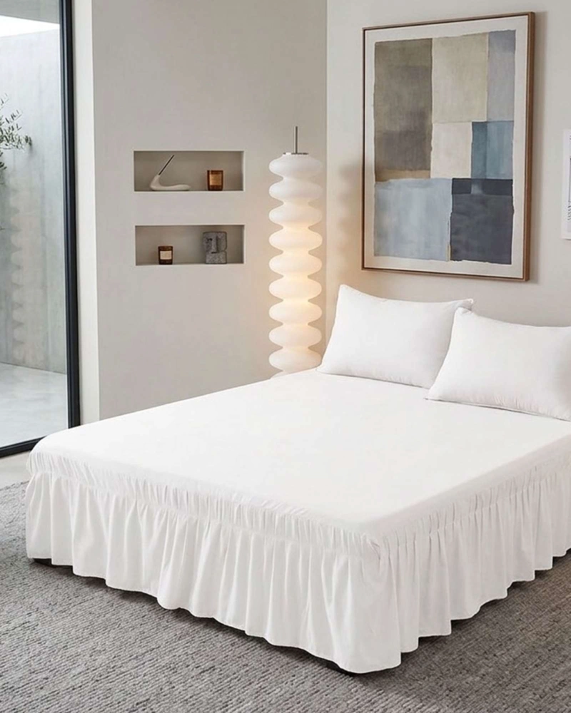 FALDON DE CAMA ESTILO MODERNO Y AJUSTE PERFECTO SUPERKING  200X200 CM - 2