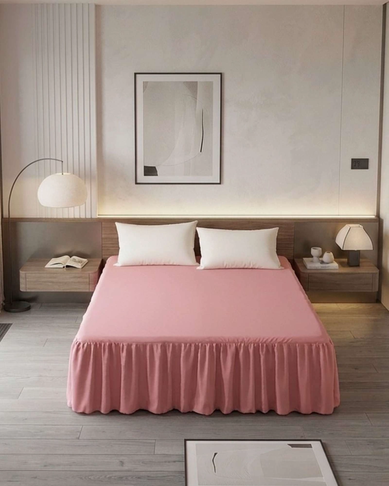 FALDON DE CAMA ESTILO MODERNO Y AJUSTE PERFECTO PLAZA Y MEDIA 105X200 CM - 1