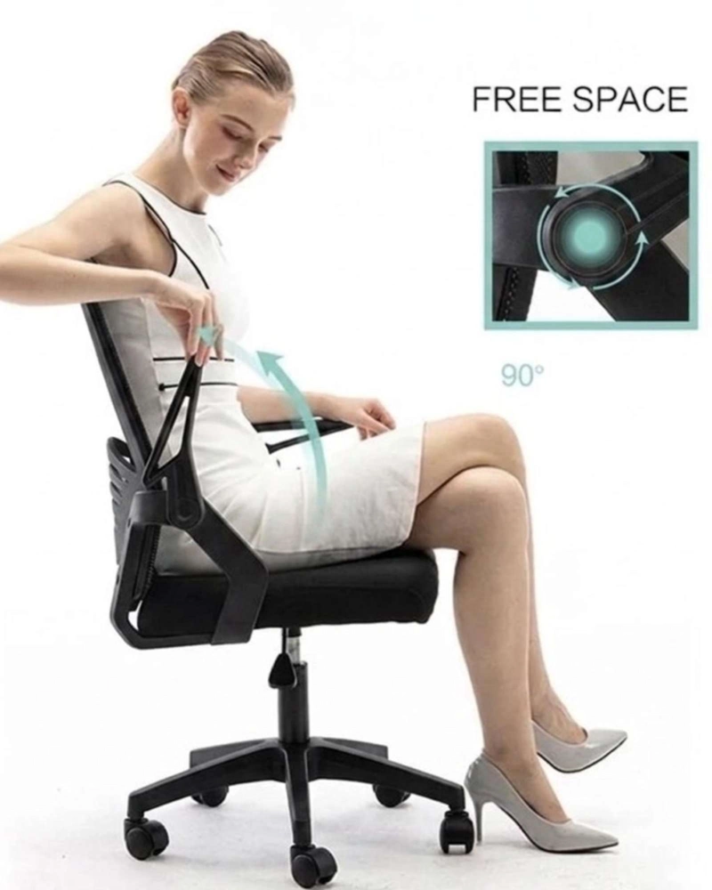 SILLA DE OFICINA ERGONOMICA CON APOYABRAZOS RECLINABLES Y SOPORTE LUMBAR - 5