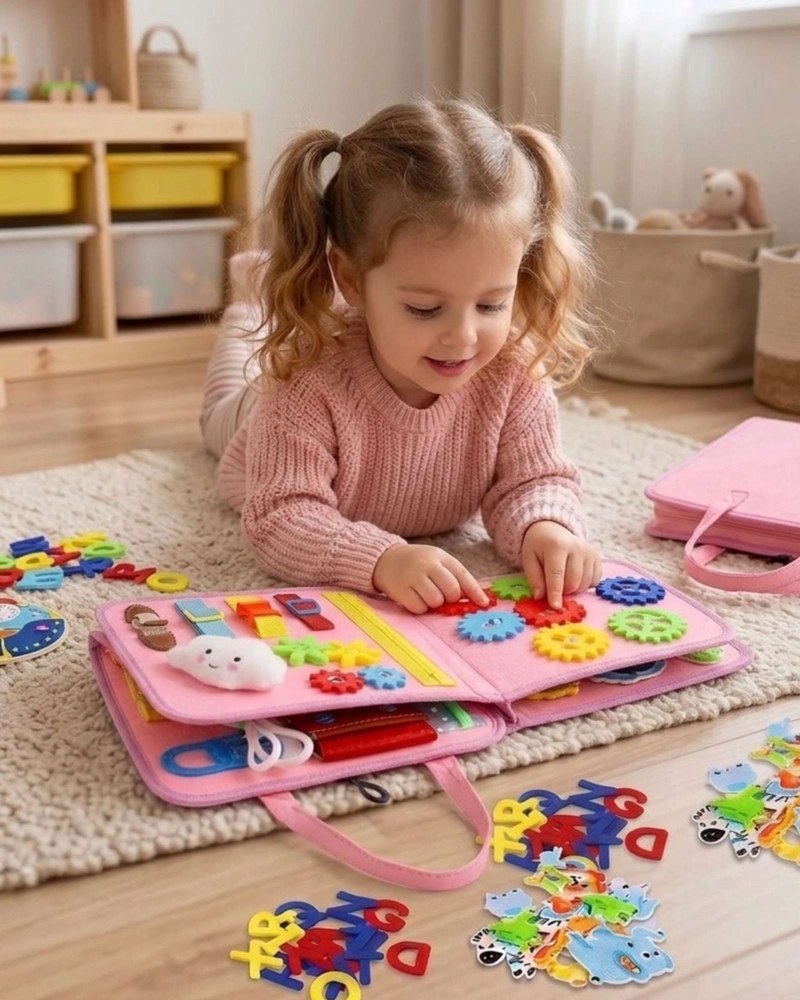 LIBRO SENSORIAL MONTESSORI 3 EN 1 JUGUETE EDUCATIVO DIDACTICO - 4