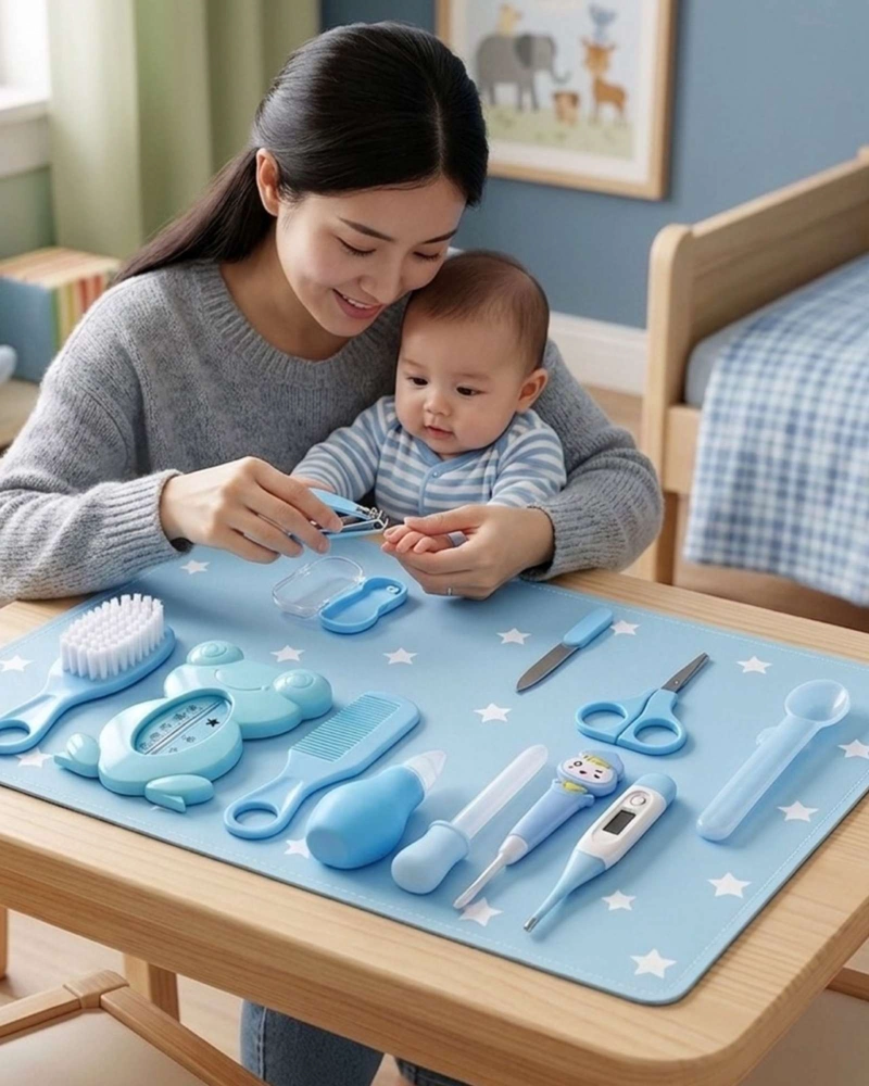 SET DE HIGIENE Y CUIDADO PARA BEBE 13 PIEZAS AZUL - 5