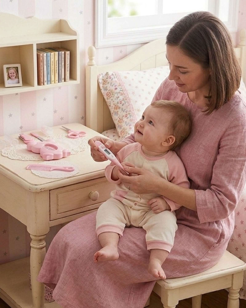 SET DE HIGIENE Y CUIDADO PARA BEBE 13 PIEZAS ROSADO - 4