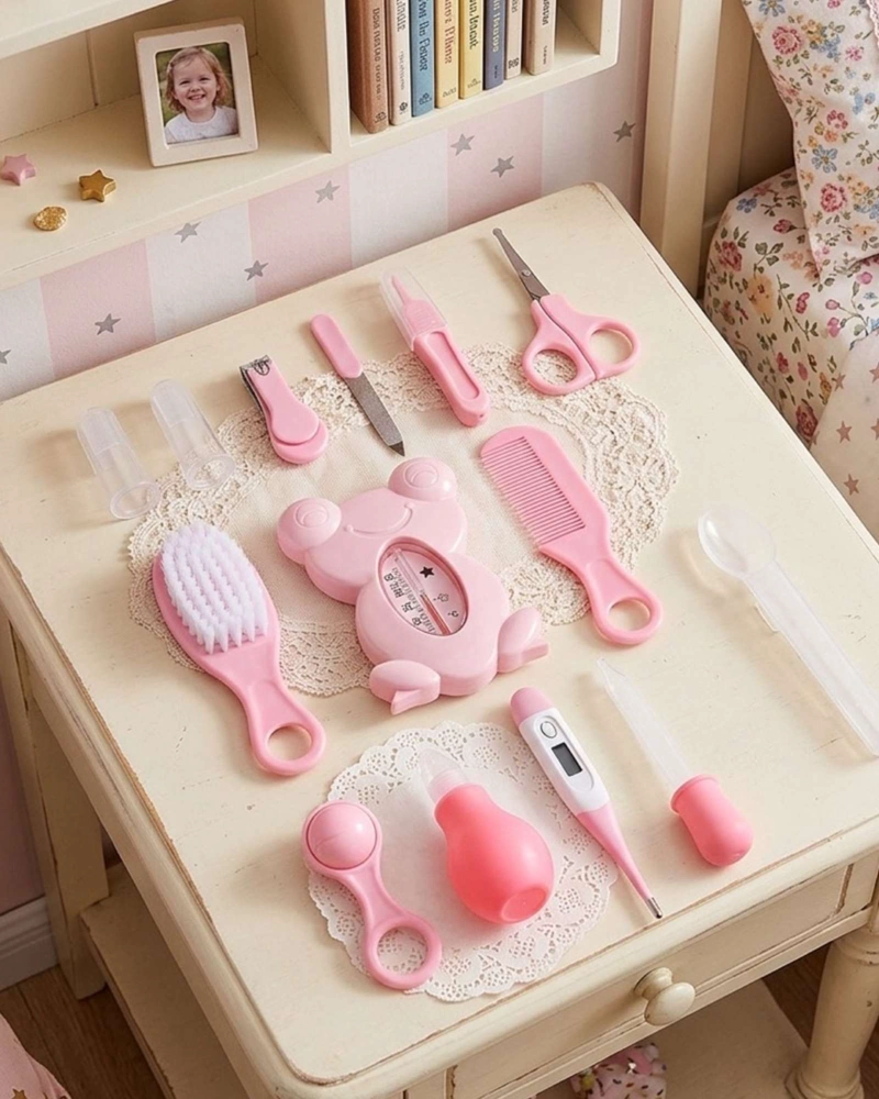 SET DE HIGIENE Y CUIDADO PARA BEBE 13 PIEZAS ROSADO - 5