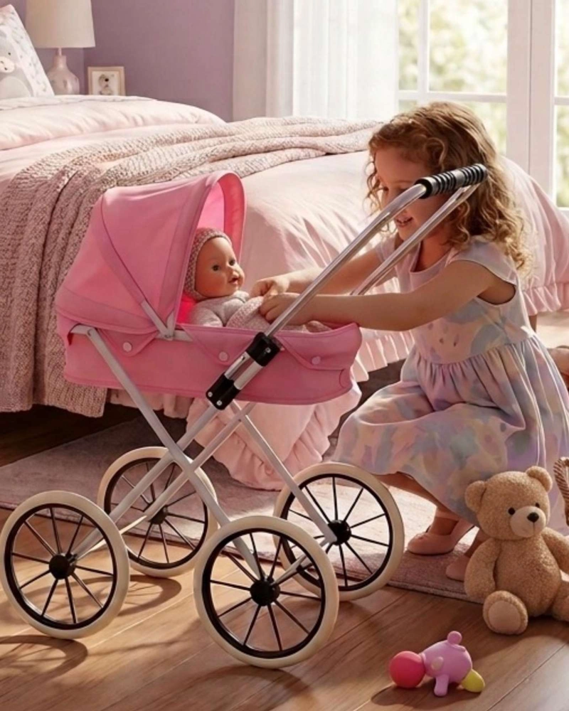 COCHE DE MUÑECAS INFANTIL ESTILO CLASICO Y FUNCIONAL06 - 1