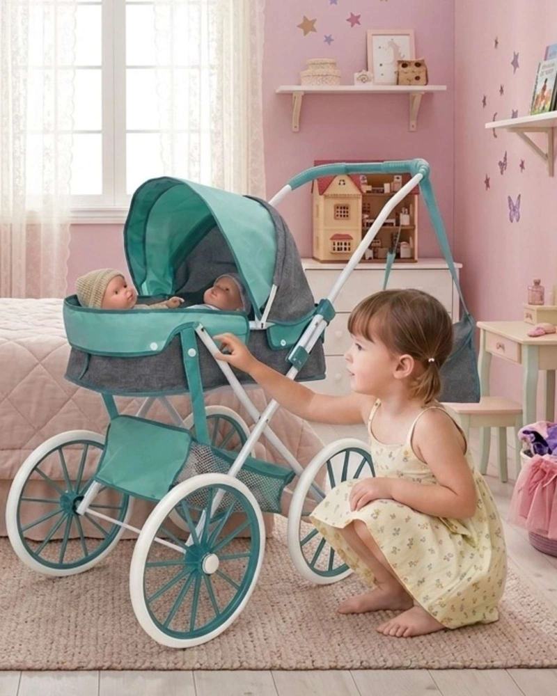 COCHE DE MUÑECAS INFANTIL BOLSO DE REGALO ESTILO CLASICO04 - 1