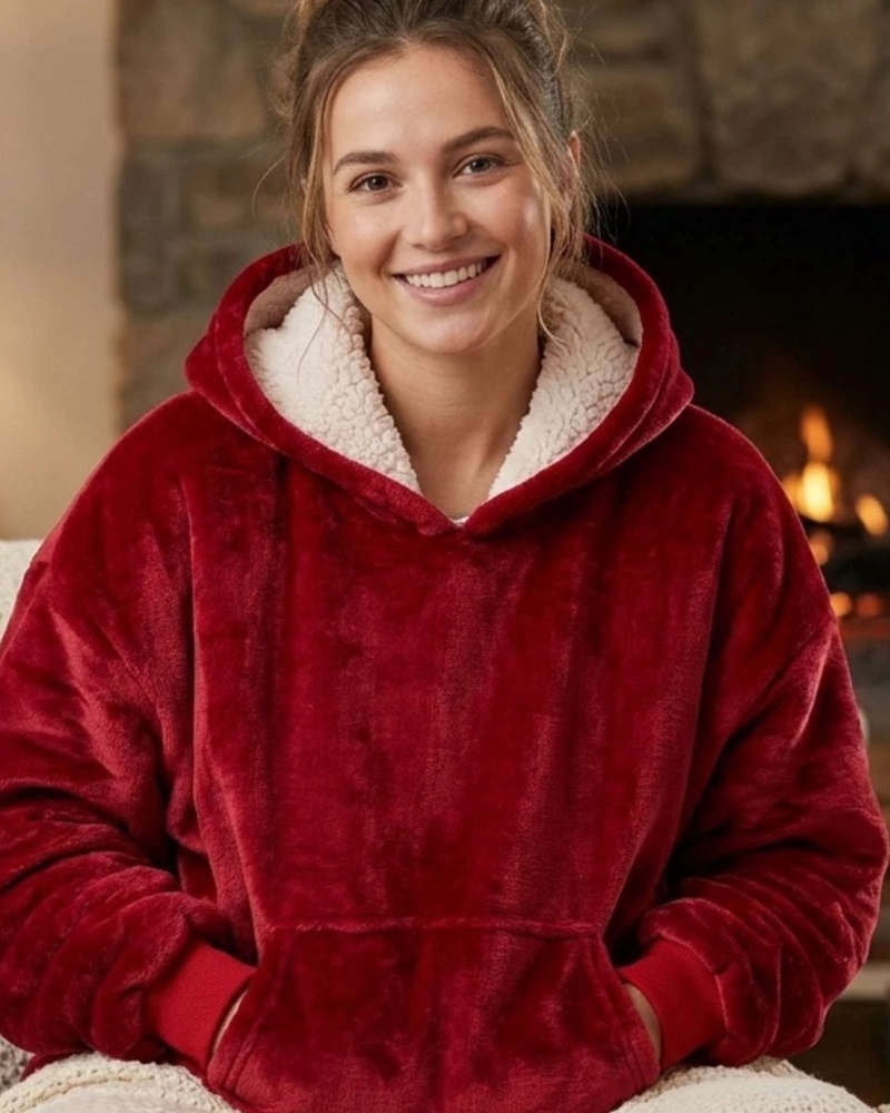 POLERON GIGANTE HOODIE FLEECE CON CHIPORRO EXTRA SUAVE Y TE RMICO - 4