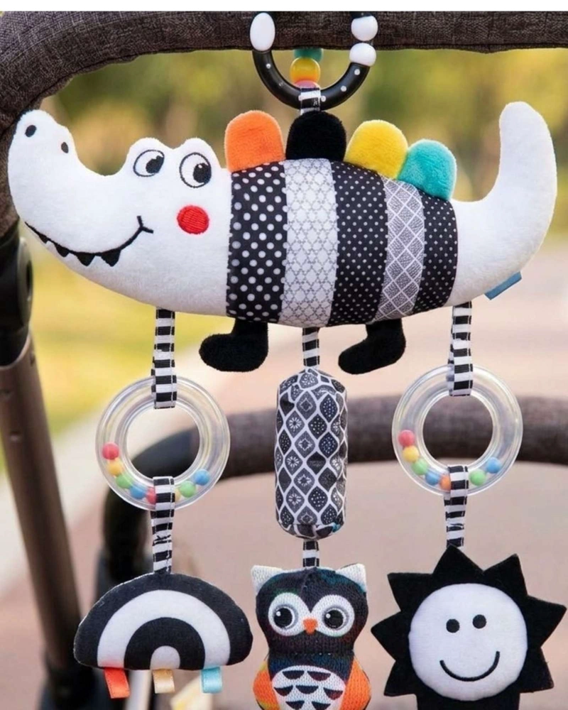 SONAJERO SENSORIAL ANIMAL DE ESTIMULACION BEBE  RAYAS FIGURASA01 - 1