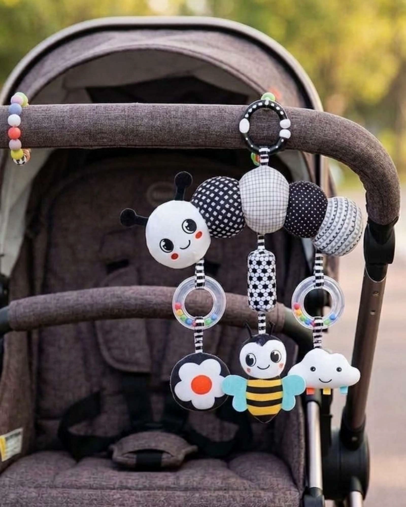 SONAJERO SENSORIAL ANIMAL DE ESTIMULACION BEBE  RAYAS FIGURASA02 - 1