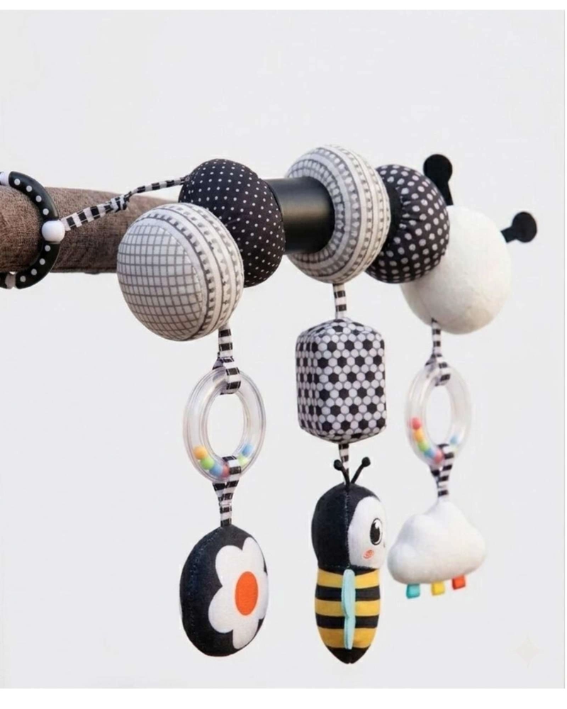 SONAJERO SENSORIAL ANIMAL DE ESTIMULACION BEBE  RAYAS FIGURASA02 - 5
