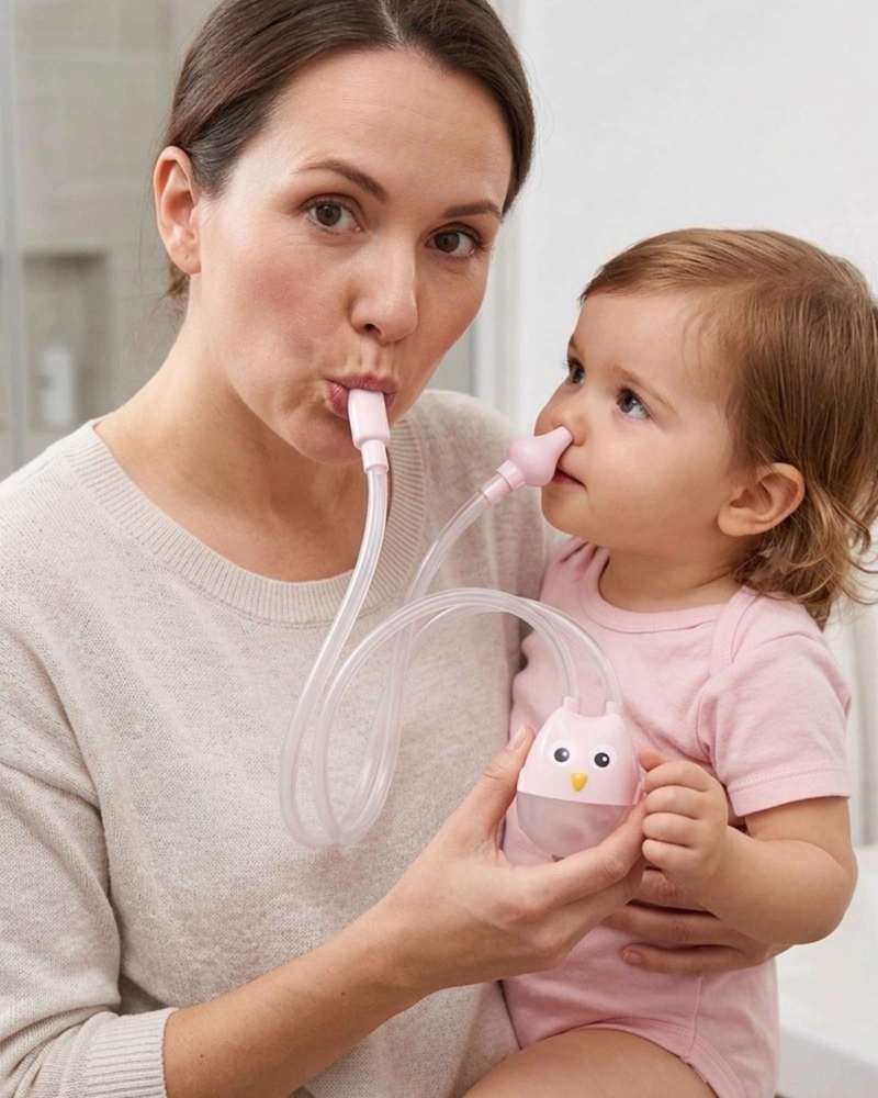 ASPIRADOR NASAL ALIVIO SUAVE Y DIVERTIDO PARA TU BEBE ROSA - 1