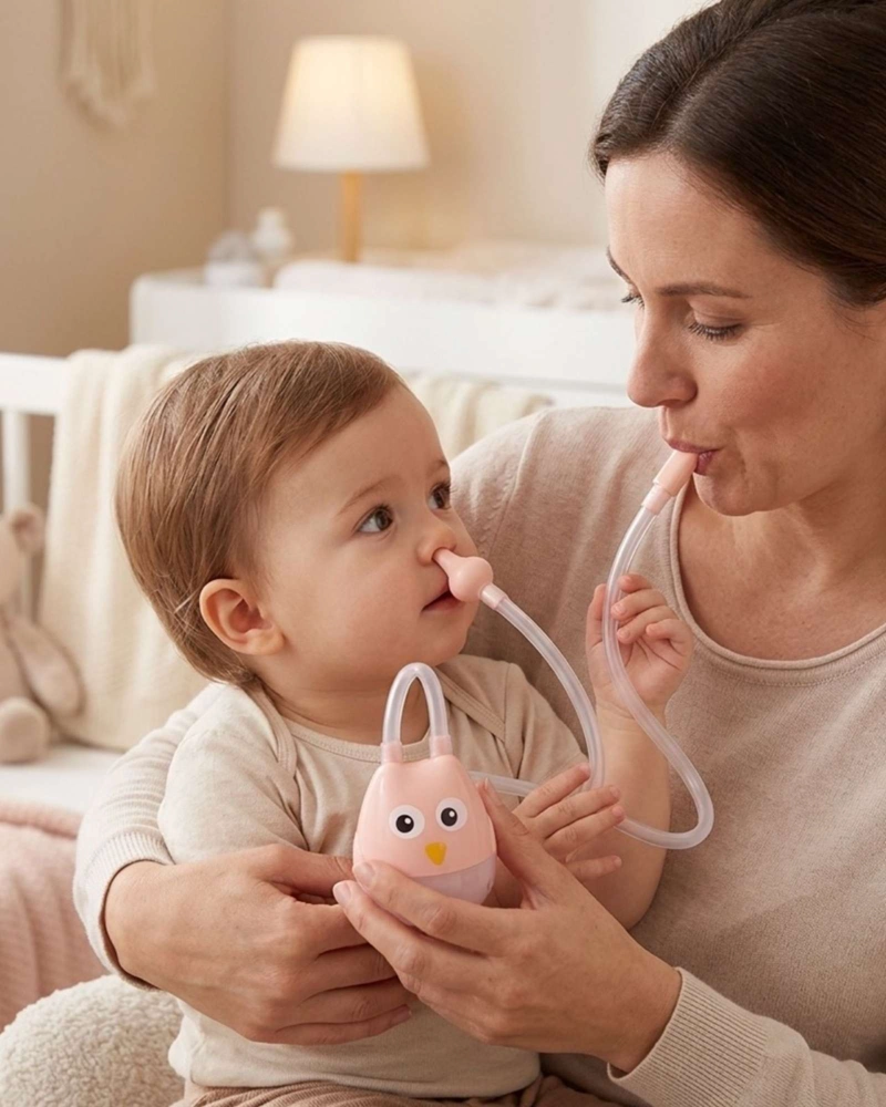 ASPIRADOR NASAL ALIVIO SUAVE Y DIVERTIDO PARA TU BEBE ROSADO - 1