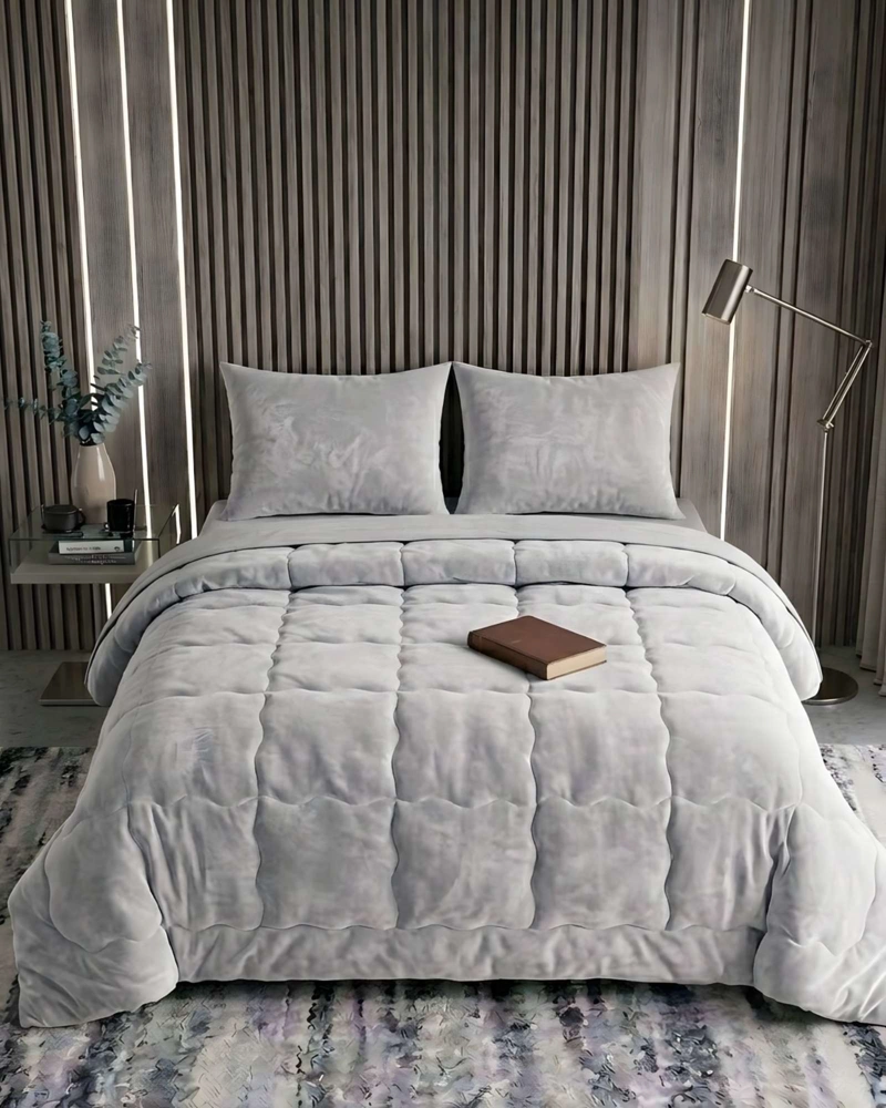 PLUMON CUBRECAMA CHIPORRO VELVET SOFT PREMIUM + SABANA BAJERA Y ALMOHADAS  PLAZA Y MEDIA 200X230CM - 2