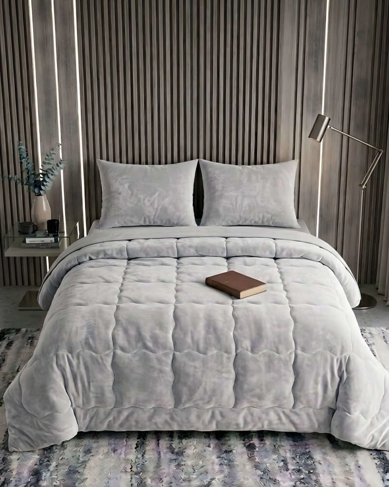 PLUMON CUBRECAMA CHIPORRO VELVET SOFT PREMIUM + SABANA BAJERA PLAZA Y MEDIA 200X230CM - 4