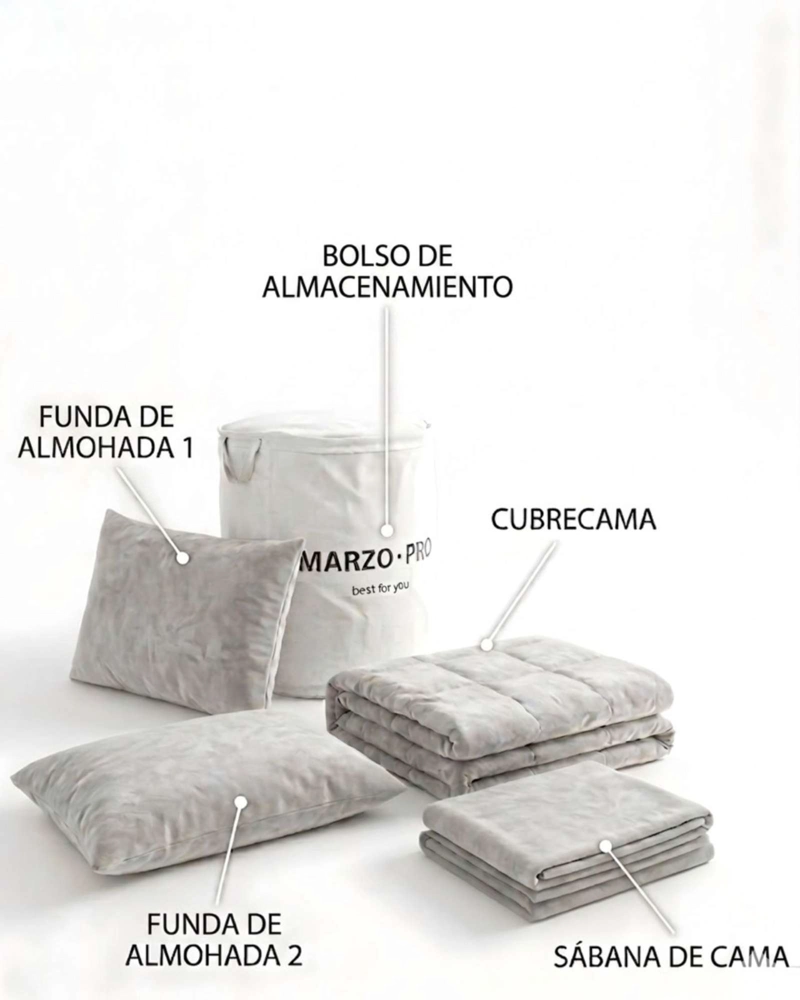 PLUMON CUBRECAMA CHIPORRO VELVET SOFT PREMIUM + SABANA BAJERA PLAZA Y MEDIA 200X230CM - 6