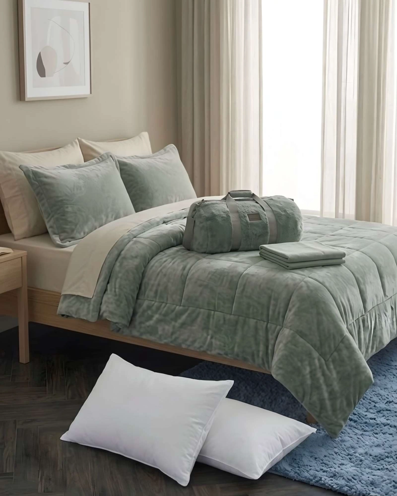 PLUMON CUBRECAMA CHIPORRO VELVET SOFT PREMIUM +  ALMOHADAS 230X250CM - 1