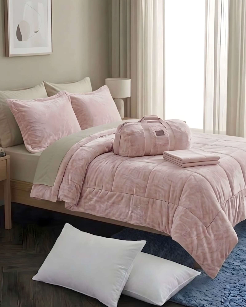 PLUMON CUBRECAMA CHIPORRO VELVET SOFT PREMIUM + ALMOHADAS 230X250CM - 2