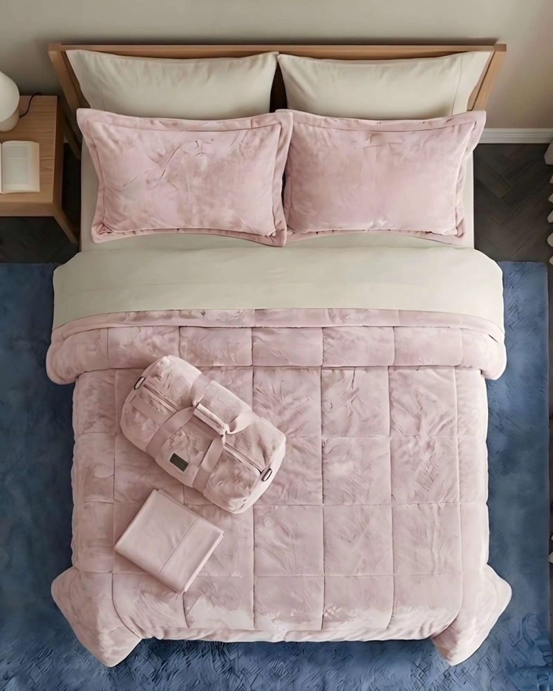 PLUMON CUBRECAMA CHIPORRO VELVET SOFT PREMIUM + ALMOHADAS 230X250CM - 4