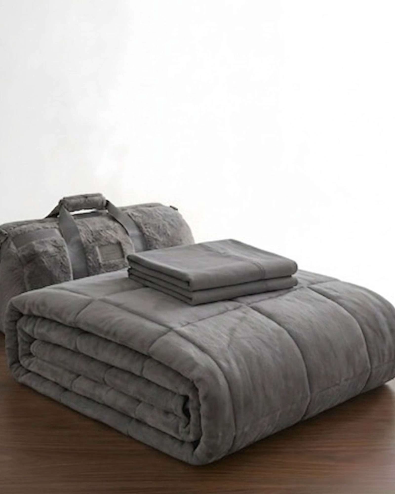 SET PLUMON CUBRECAMA NORDICO FELPA Y BOLSO 2 PLAZAS - 5