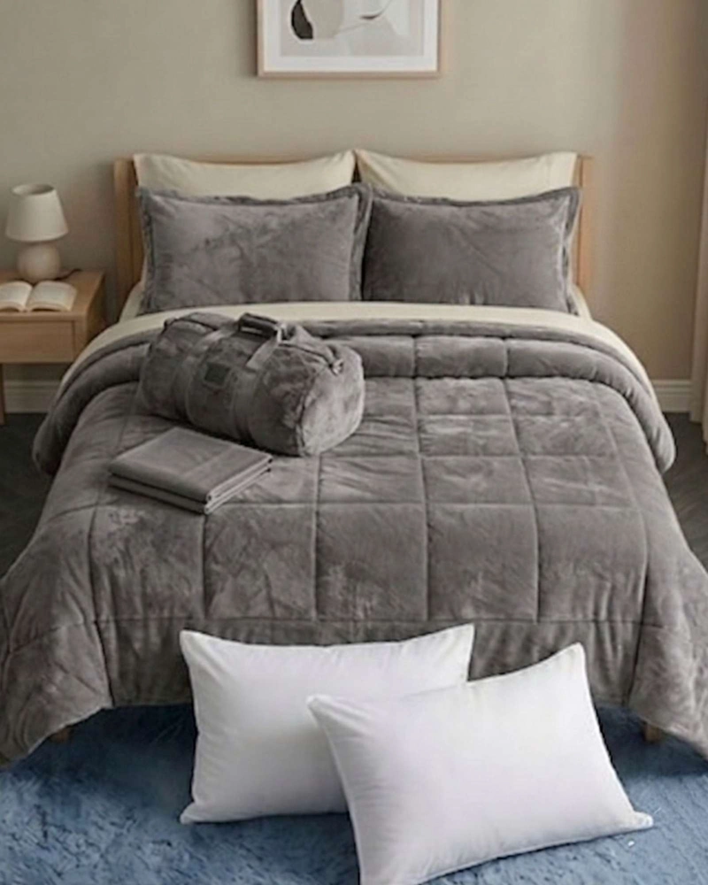 PLUMON CUBRECAMA CHIPORRO VELVET SOFT PREMIUM + ALMOHADAS 230X250CM - 1