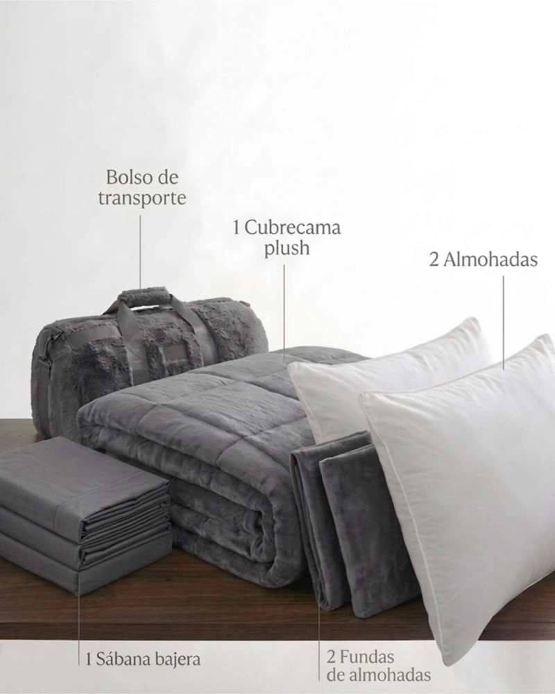 PLUMON CUBRECAMA CHIPORRO VELVET SOFT PREMIUM + ALMOHADAS 230X250CM - 6