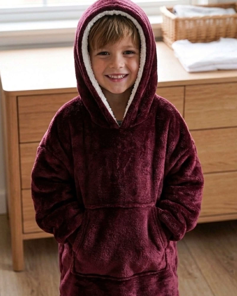 MAXI POLERON OVERSIZE PREMIUM EXTRA SUAVE Y TE RMICO NIÑO Y NIÑA - 1