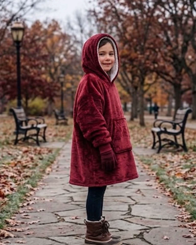MAXI POLERON OVERSIZE PREMIUM EXTRA SUAVE Y TE RMICO NIÑO Y NIÑA - 2