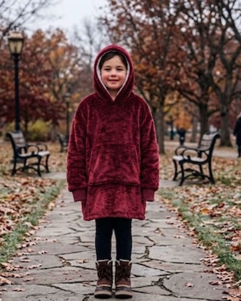 MAXI POLERON OVERSIZE PREMIUM EXTRA SUAVE Y TE RMICO NIÑO Y NIÑA - 4