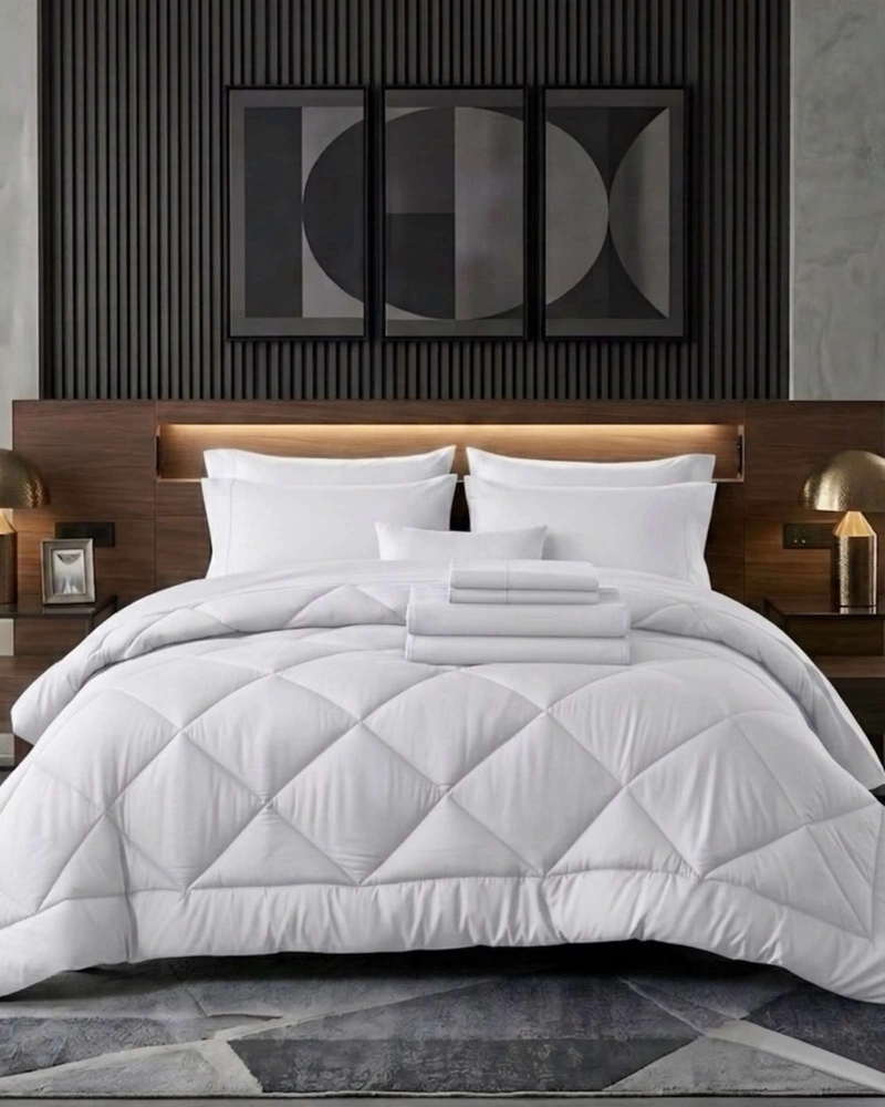 SET DE CUBRECAMA MAS JUEGO DE SABANAS ELEGANCIA Y CONFORT  KING 230X250CM - 4