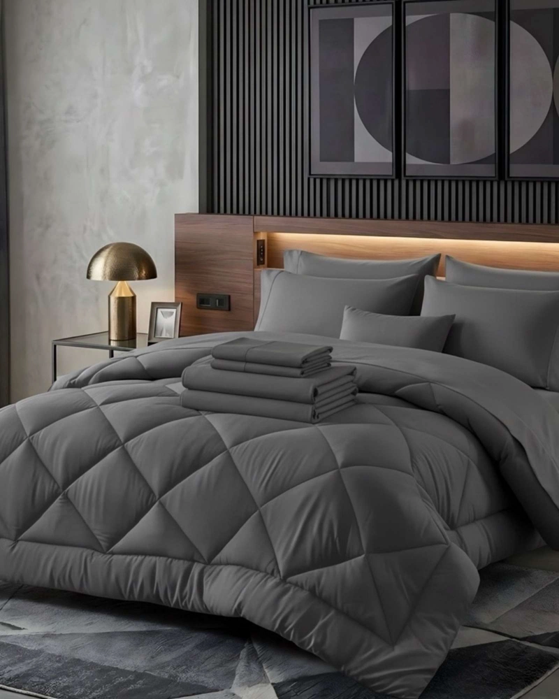 SET DE CUBRECAMA MAS JUEGO DE SABANAS ELEGANCIA Y CONFORT  KING 230X250CM - 3