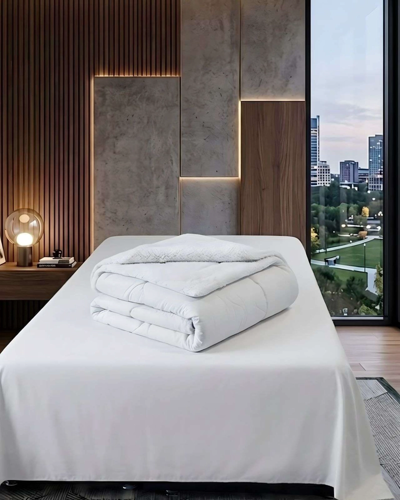 PLUMON DELGADO INVIERNO SHERPA  SUAVE  PREMIUM 2  PLAZA  200X230CM - 5