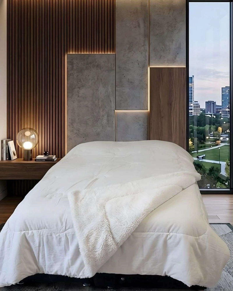 PLUMON DELGADO INVIERNO SHERPA  SUAVE  PREMIUM 1,5 PLAZA 150X200CM - 4