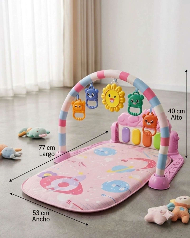 GIMNASIO PARA BEBE  CON PIANO MULTIFUNCIONAL CON SONIDOS Y LUCES - 4