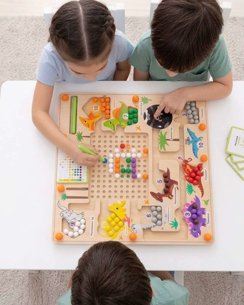 JUEGO DIDACTICO DE MADERA TABLERO MAGNE TICO DINOSAURIOS - 4