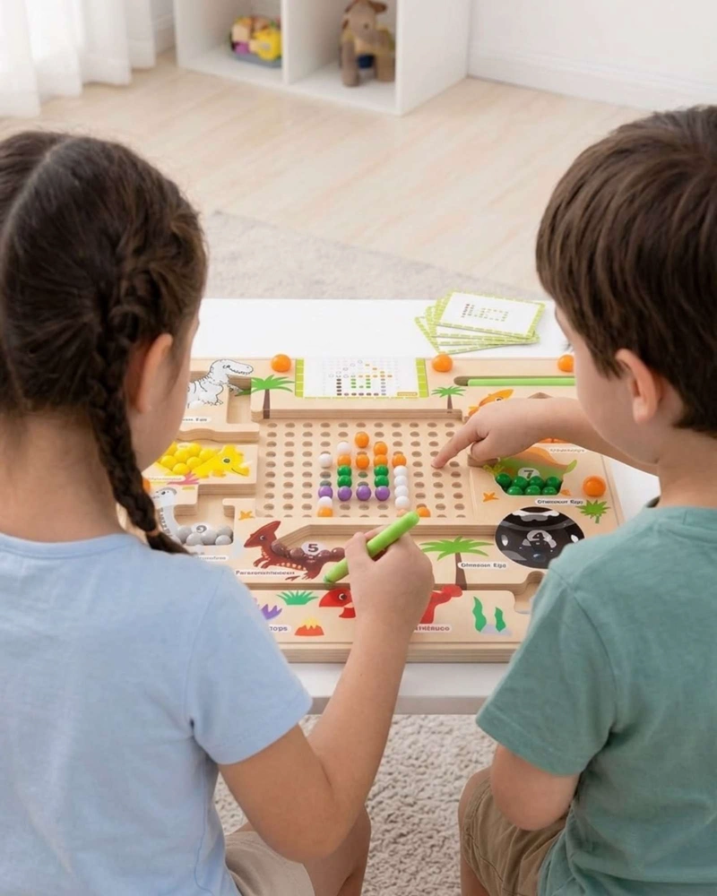 JUEGO DIDACTICO DE MADERA TABLERO MAGNE TICO DINOSAURIOS - 5