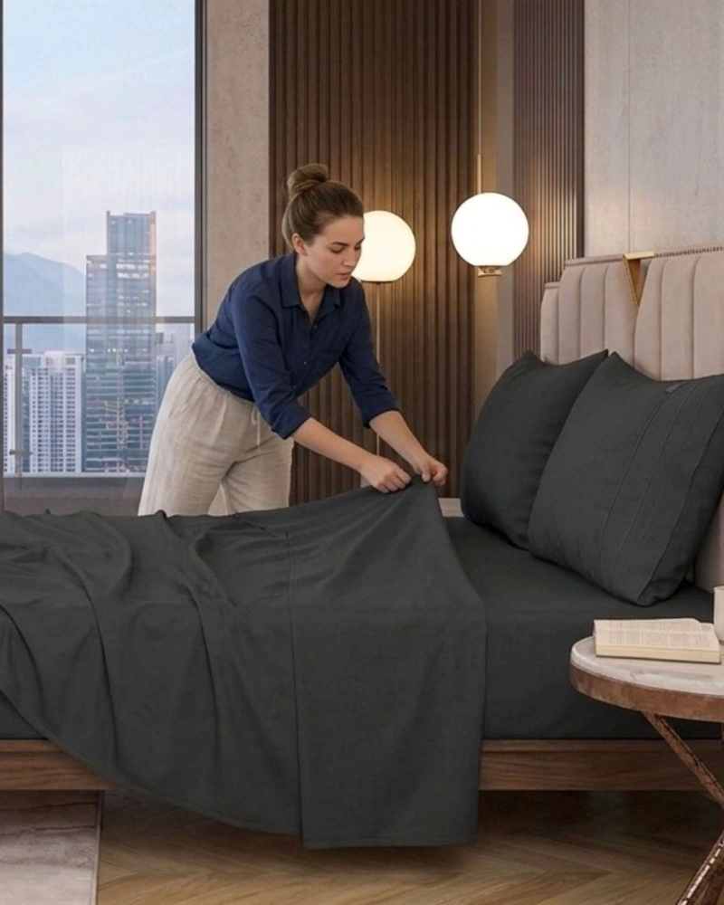 JUEGO DE SABANA DELUXE MAS 2 ALMOHADAS  500 HILOS 2 PLAZAS - 3