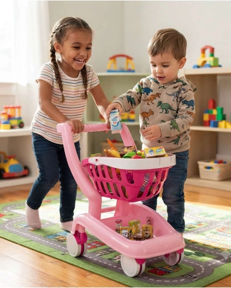 CARRITO DE SUPERMERCADO DE JUGUETE 'MI PEQUEÑO ALMACE N  36 PIEZAS - 1
