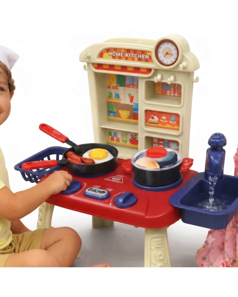 COCINITA DE JUGUETE INFANTIL HOME KITCHEN 34 PIEZAS CON FLUJO DE AGUA - 2