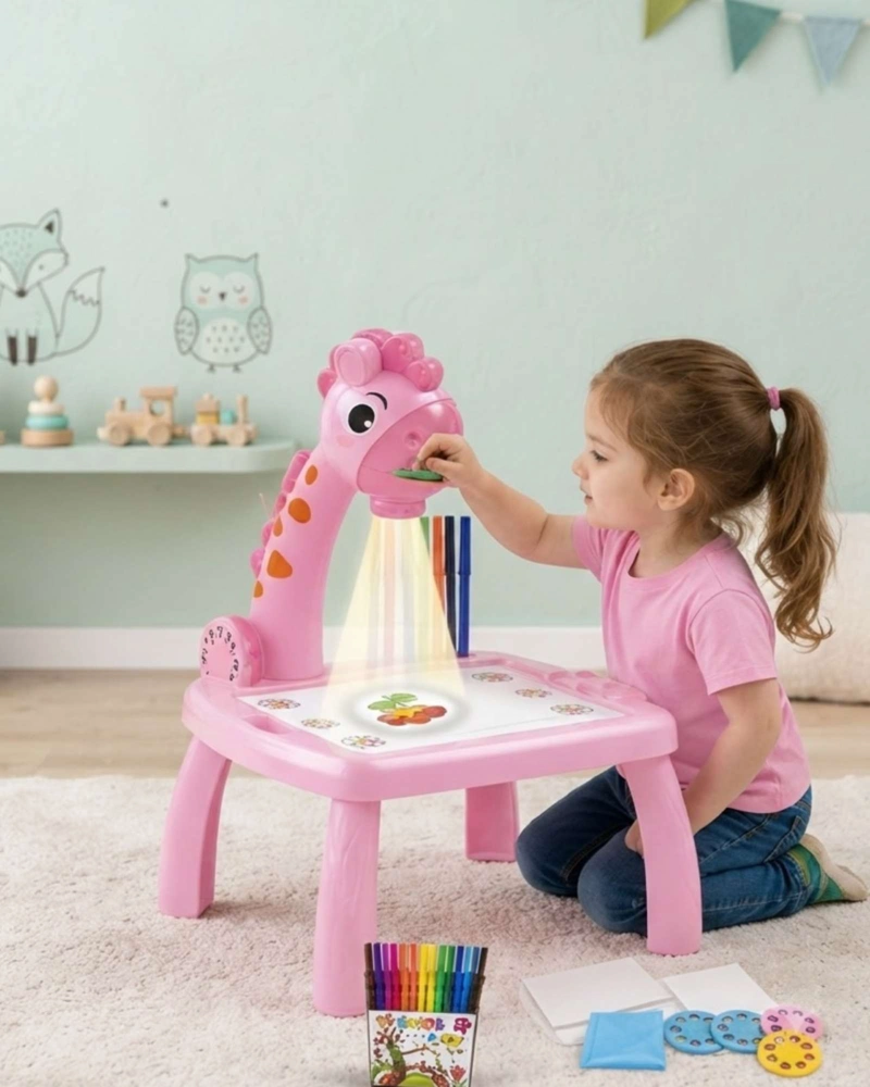 PROYECTOR DE PINTURA INFANTIL GIRAFA MESA DE DIBUJO CON LUZ Y SONIDO - 5