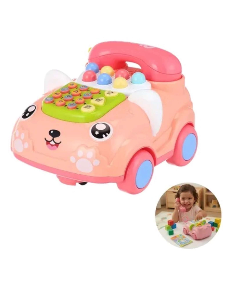 TELE FONO INTERACTIVO EDUCATIVO INFANTIL MUSICAL CON LUCES - 3