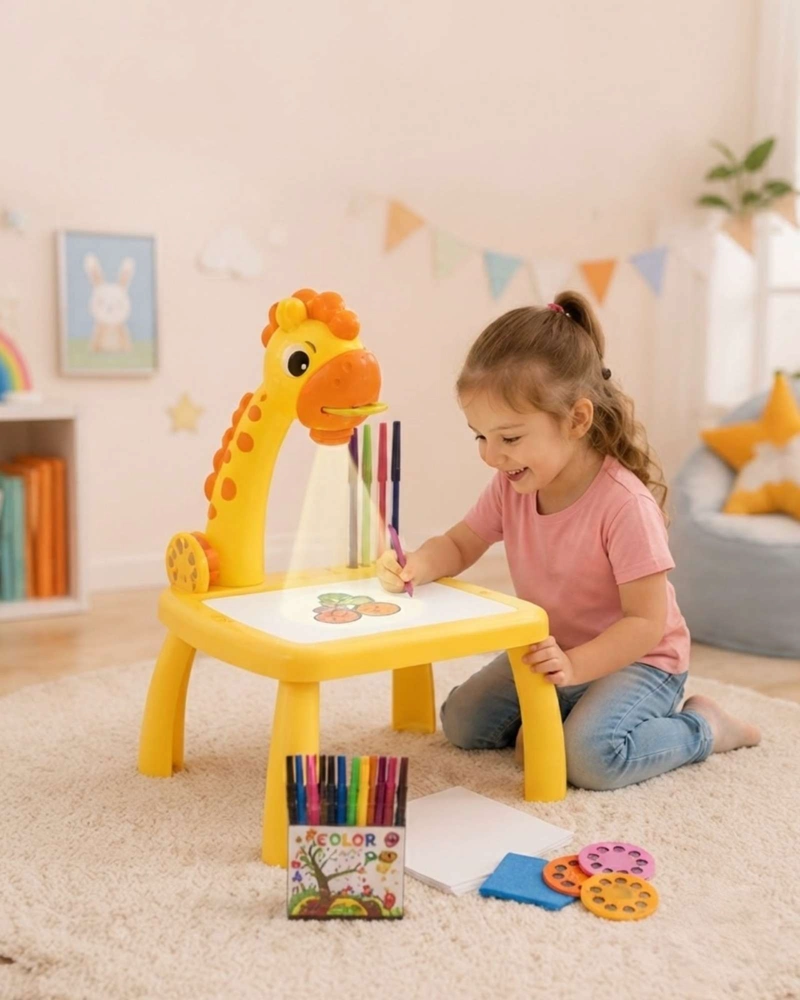 PROYECTOR DE PINTURA INFANTIL GIRAFA MESA DE DIBUJO CON LUZ Y SONIDO - 2