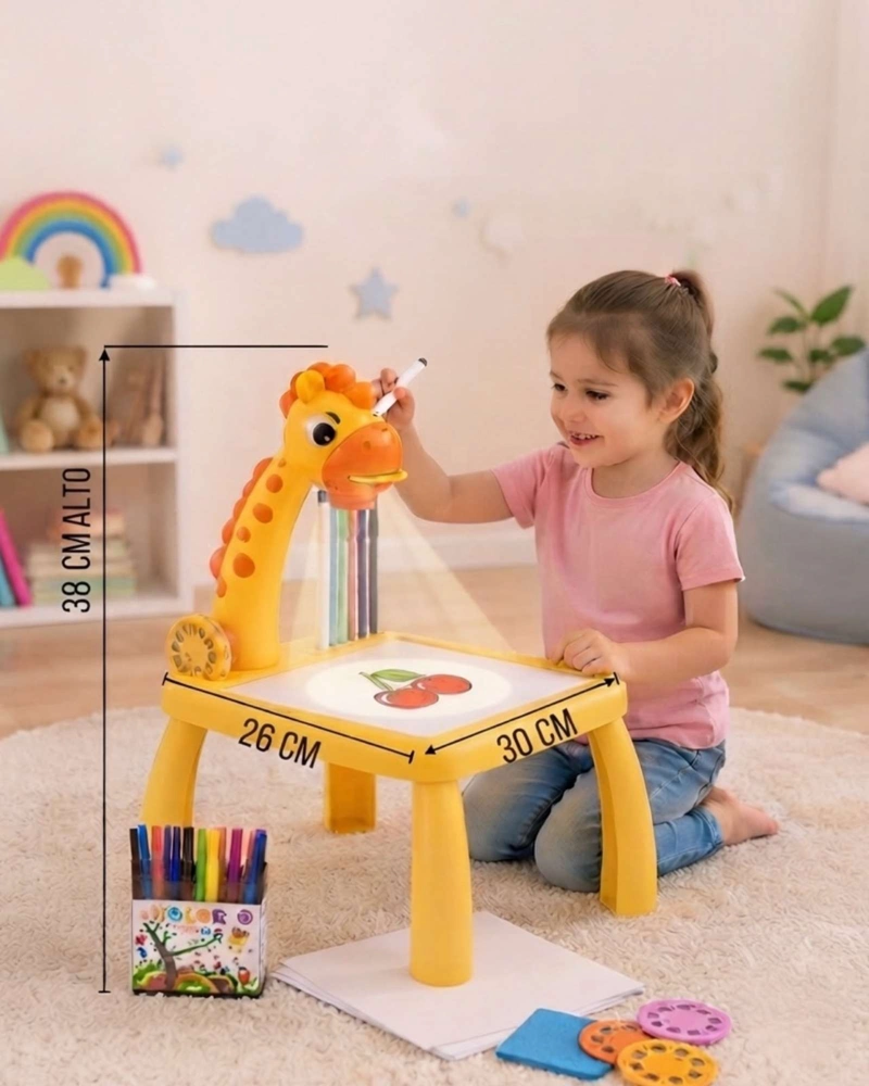 PROYECTOR DE PINTURA INFANTIL GIRAFA MESA DE DIBUJO CON LUZ Y SONIDO - 5