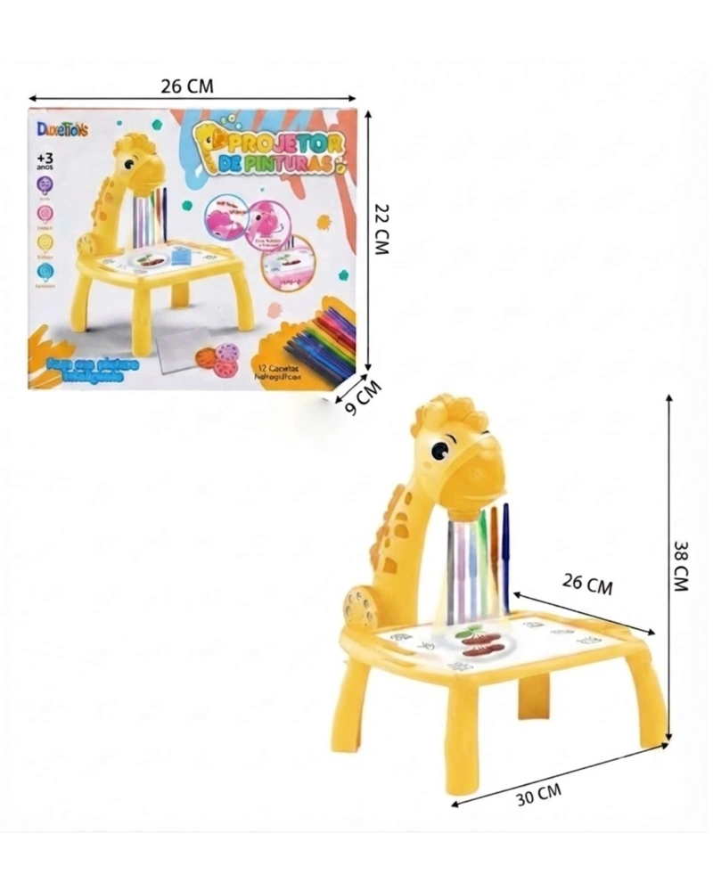 PROYECTOR DE PINTURA INFANTIL GIRAFA MESA DE DIBUJO CON LUZ Y SONIDO - 6