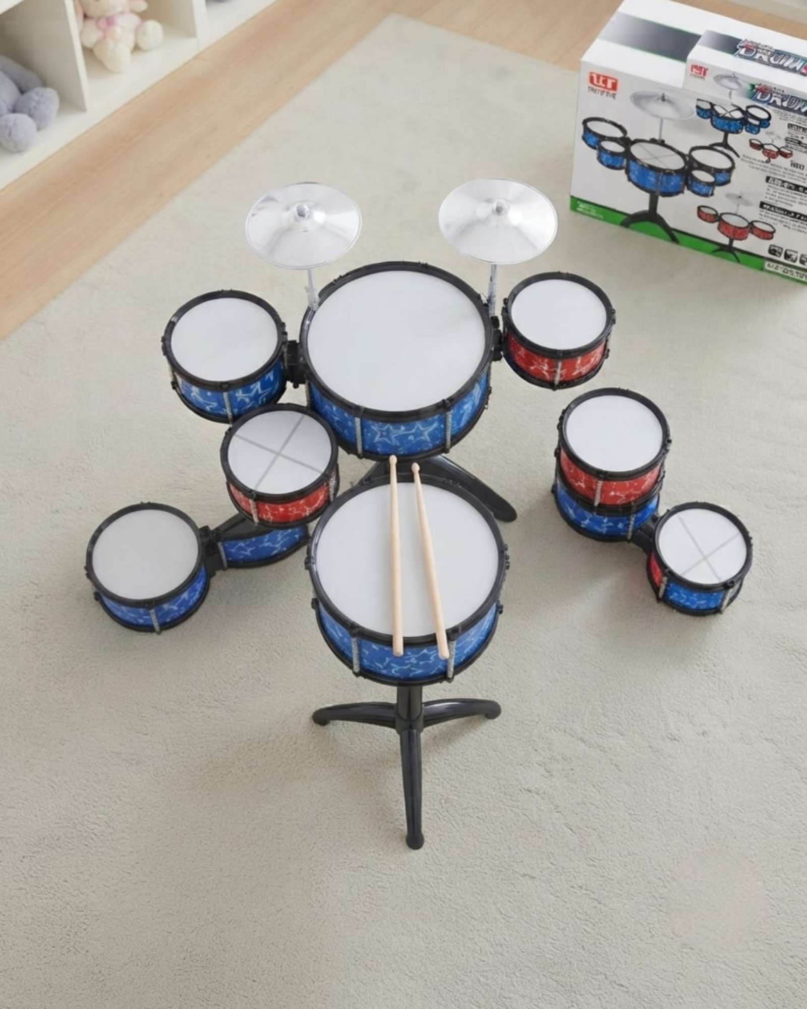 MINI BATERIA MUSICAL INFANTIL TAMBORES + PLATILLO - 5