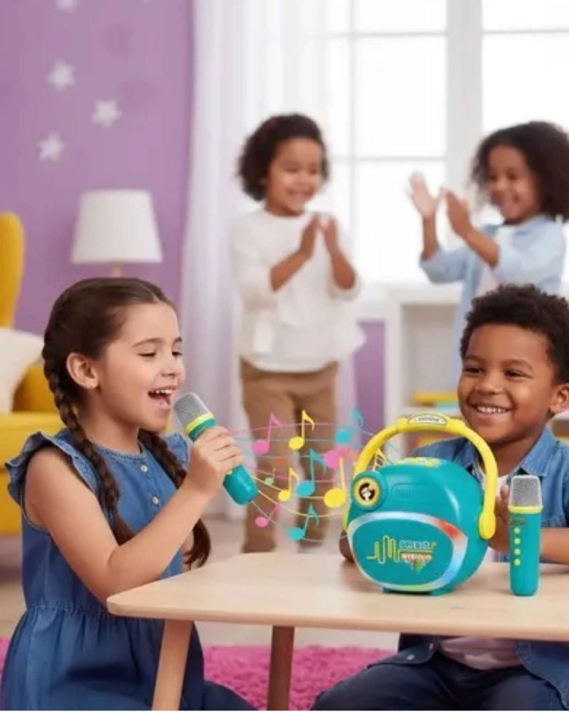 PARLANTE KARAOKE INFANTIL SMART STEREO CON MICROFONO INCLUIDO - 1