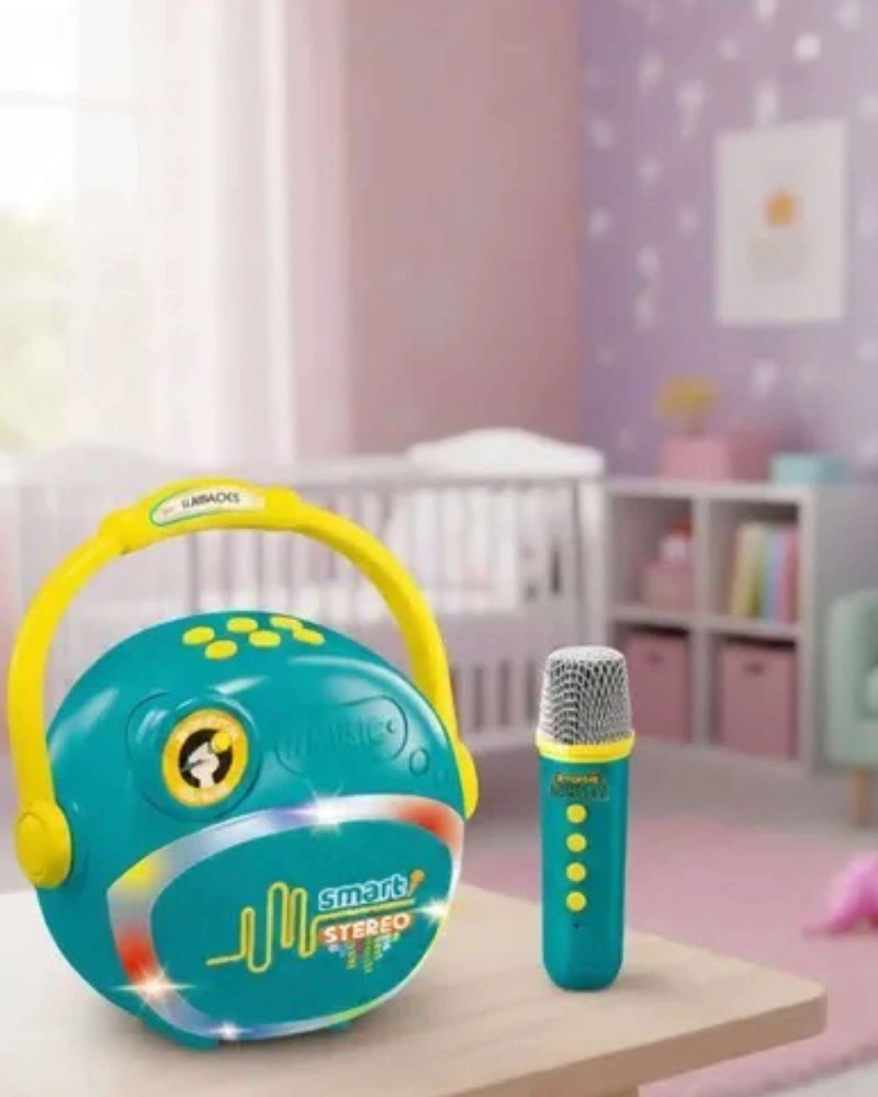 PARLANTE KARAOKE INFANTIL SMART STEREO CON MICROFONO INCLUIDO - 4