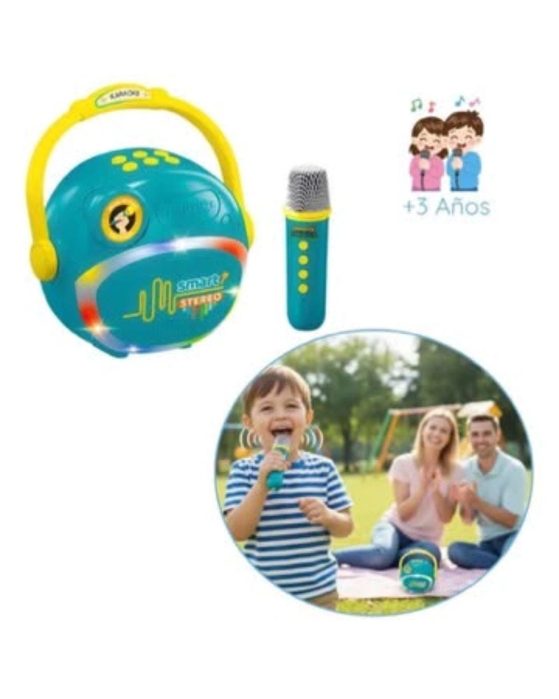 PARLANTE KARAOKE INFANTIL SMART STEREO CON MICROFONO INCLUIDO - 5