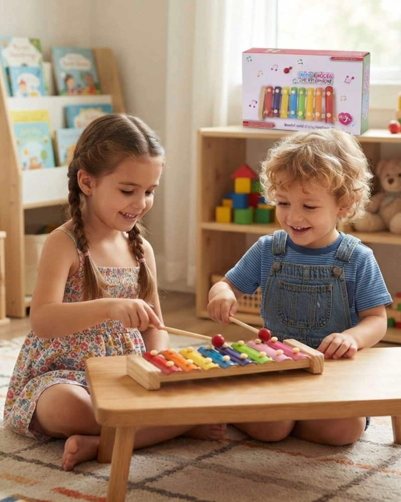 XILOFONO DE MADERA MUSICAL DE 8 NOTAS PARA NIÑOS JUGUETE EDUCATIVO - 2