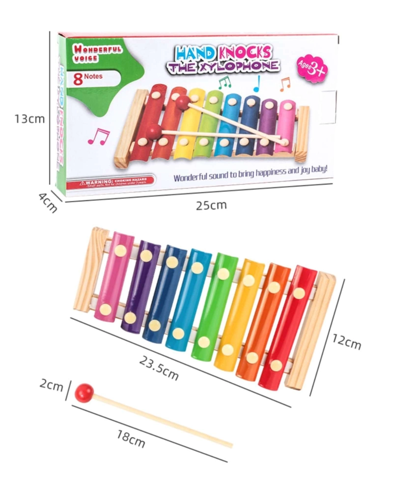 XILOFONO DE MADERA MUSICAL DE 8 NOTAS PARA NIÑOS JUGUETE EDUCATIVO - 6